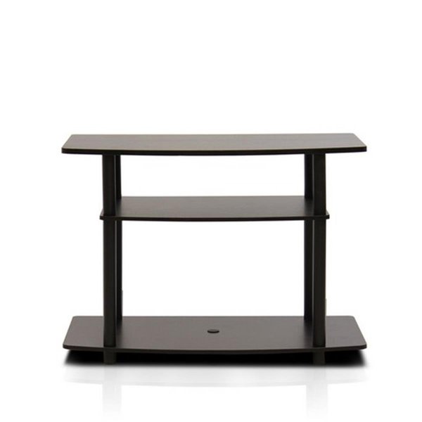 Furinno Furinno Turn-N-Tube No Tools 3-Tier TV Stands; Dark Brown & Black - 23.3 x 31.5 x 15.8 in. 13192DBR/BK